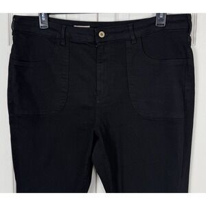 Pilcro Jeans Womens 34‎ Black The Icon Flare High Rise Denim Stretch